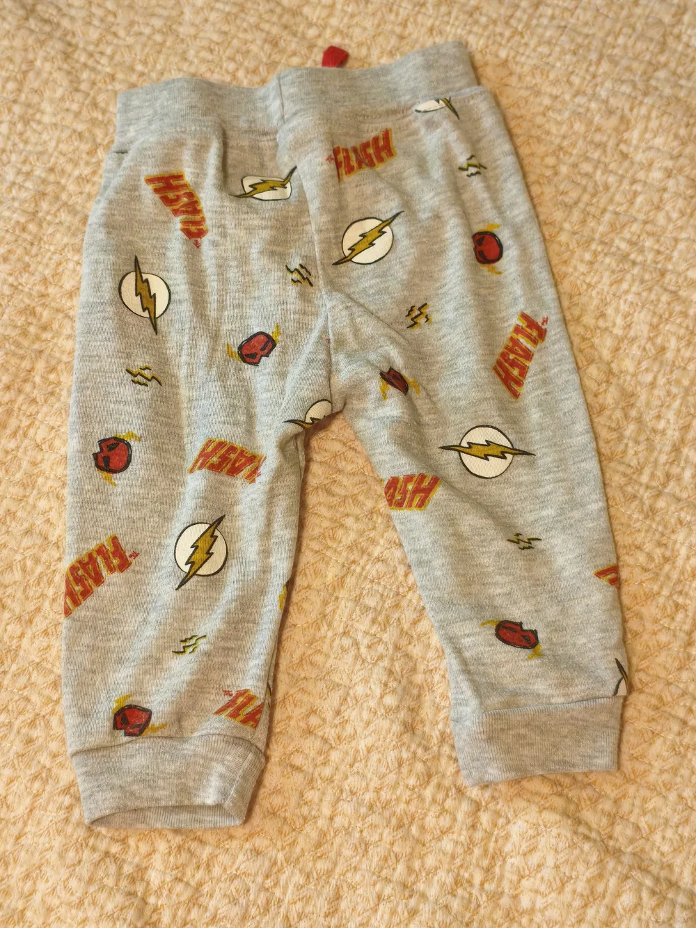 Kids Grey Pajama Pants with Red Accent
